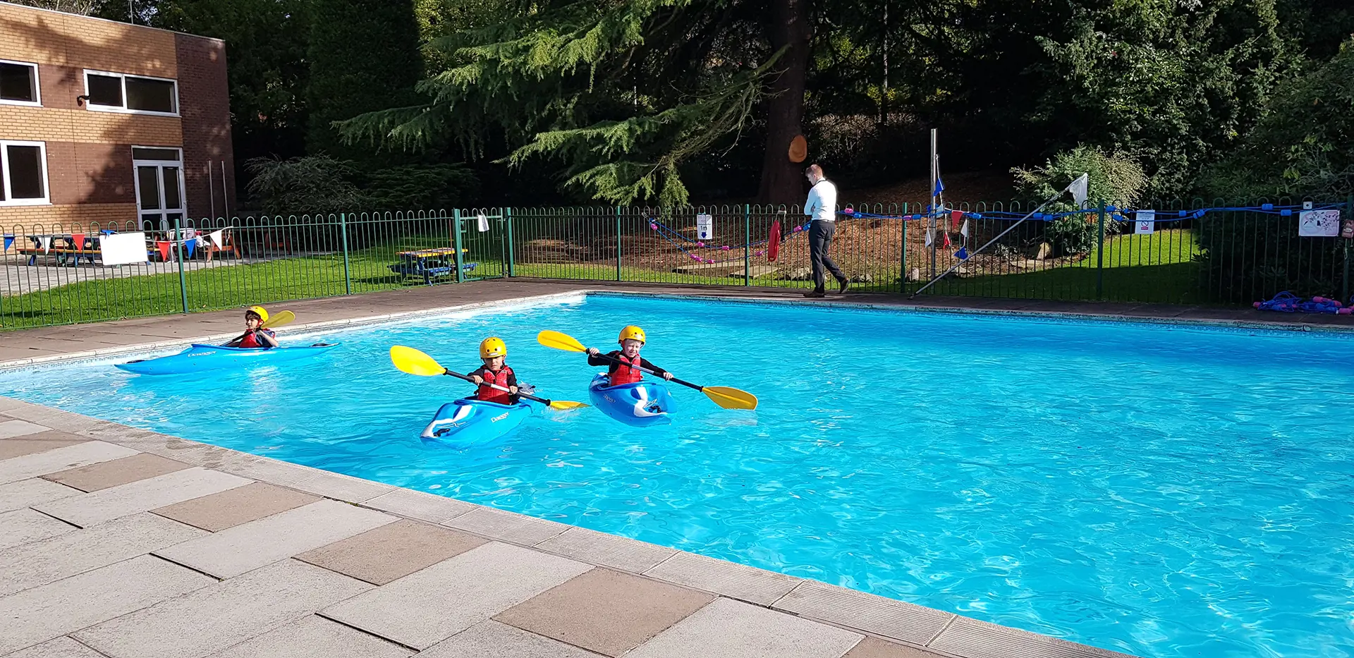 Kayaking club in The Ryleys School pool