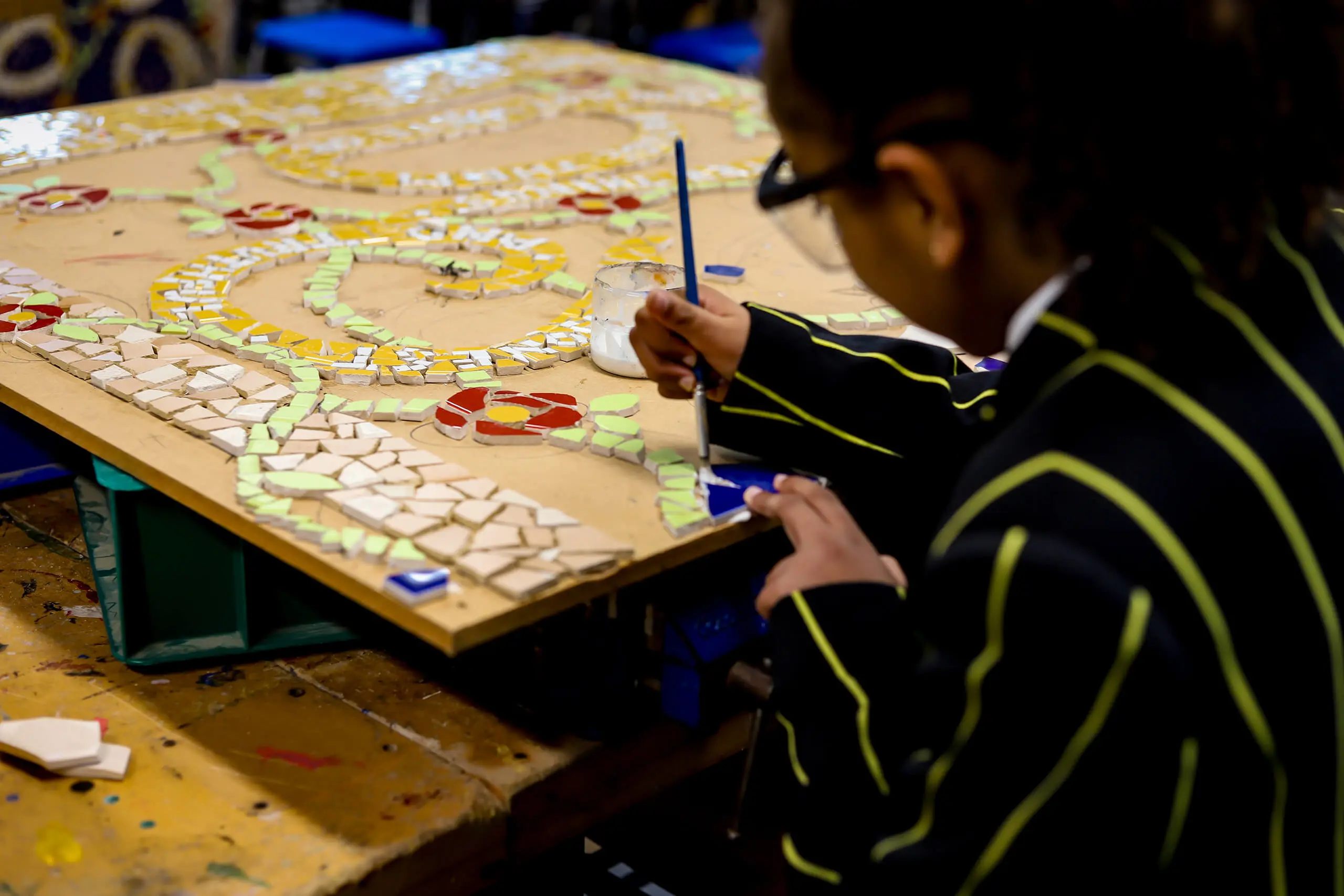 Pupils working in class at The Ryleys School, a private prep school in Alderley Edge, Cheshire