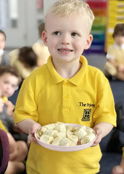 Pupils learning about French food at The Ryleys School, a private prep school for boys and girls in Alderley Edge, Cheshire