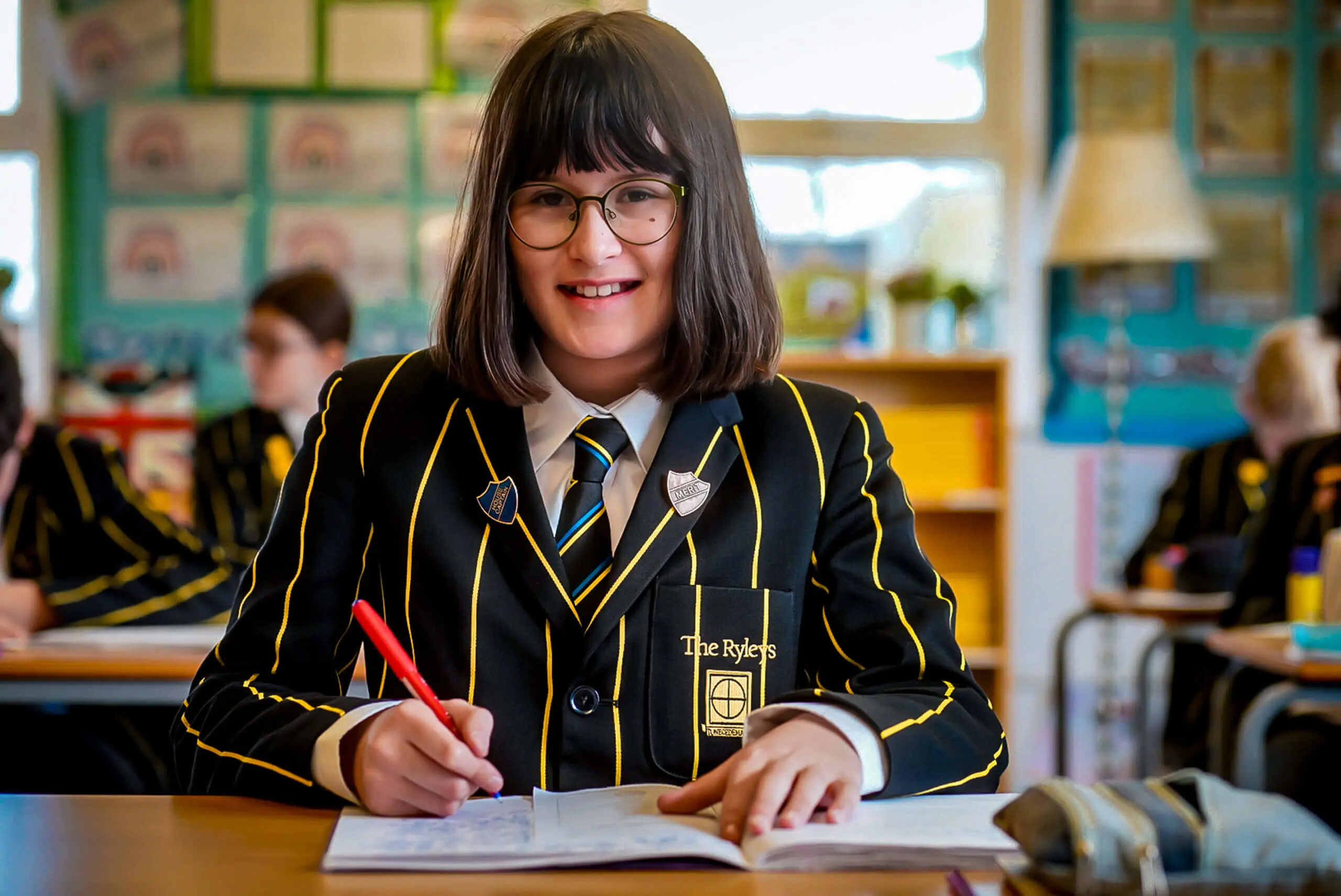 Pupils working in class at The Ryleys School, a private Prep School in Alderley Edge, Cheshire