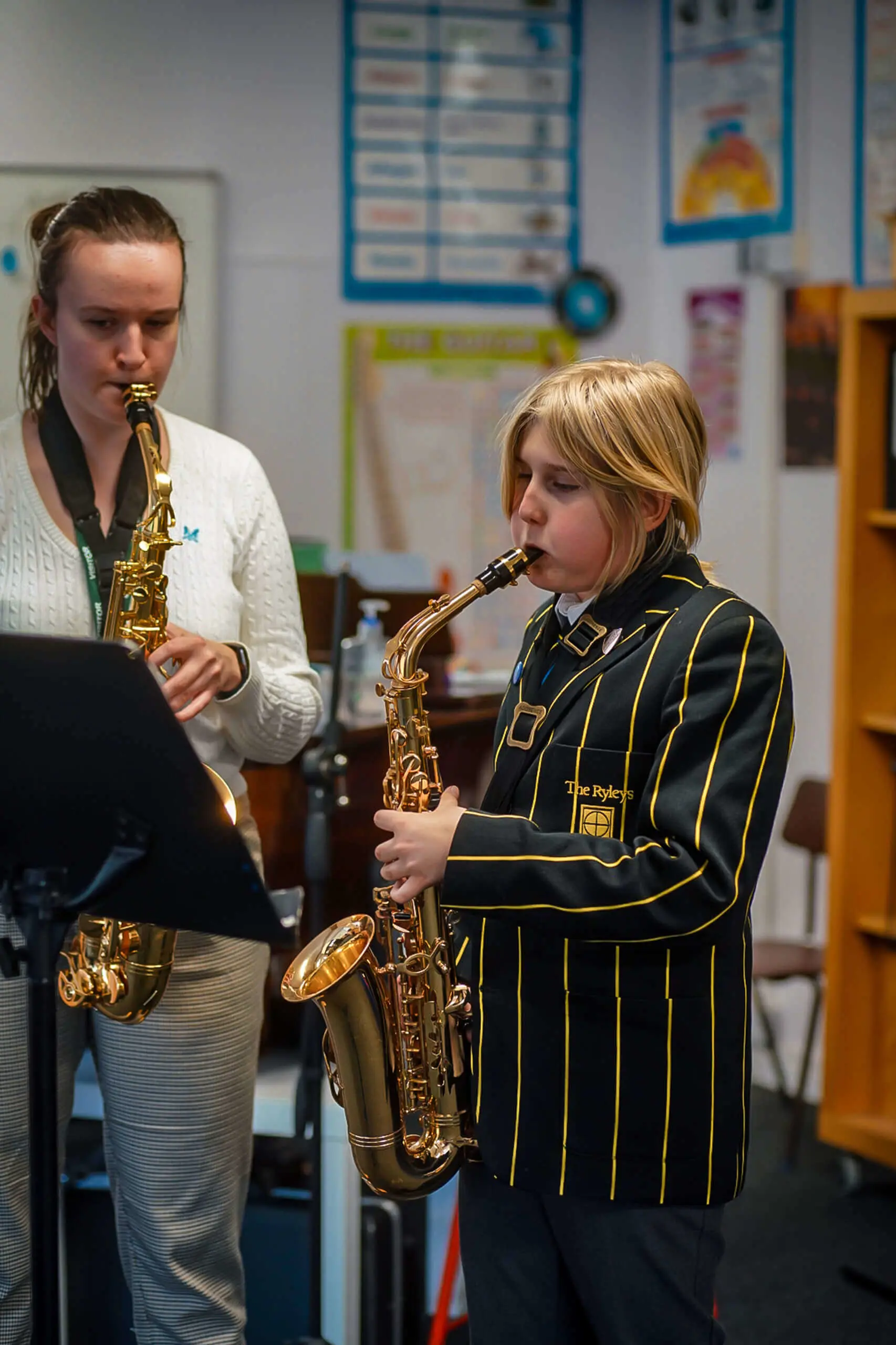 Pupils working in class at The Ryleys School, a private Prep School in Alderley Edge, Cheshire