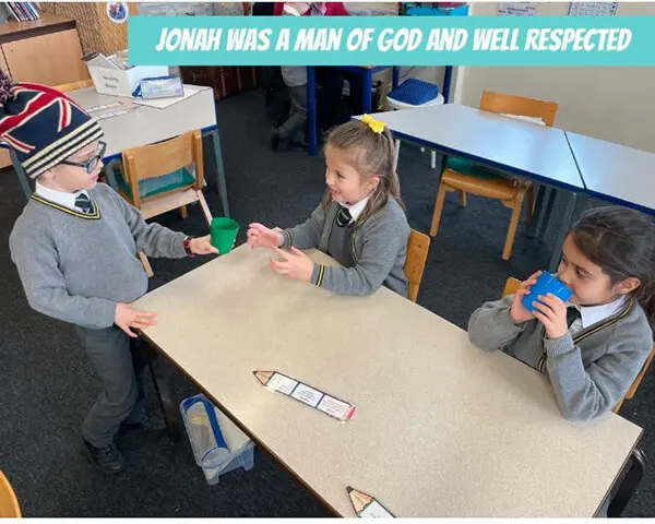 Pupils performing Jonah and The Whale at The Ryleys School, a private prep school in Cheshire
