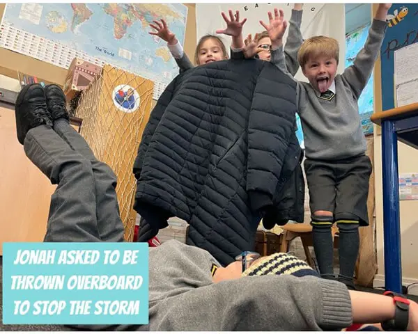Pupils performing Jonah and The Whale at The Ryleys School, a private prep school in Cheshire