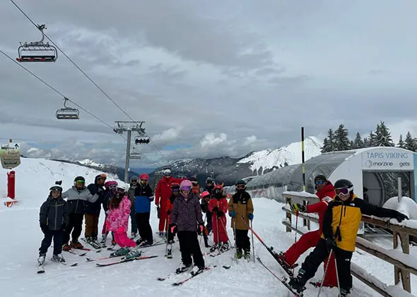 Pupils from The Ryleys School, a private school in Cheshire, enjoying their ski trip