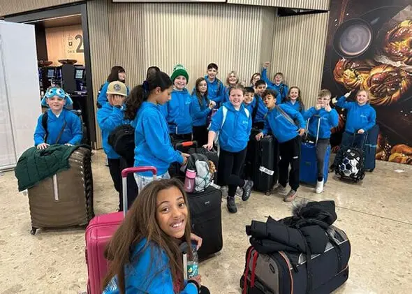 Pupils from The Ryleys School, a private school in Cheshire, enjoying their ski trip