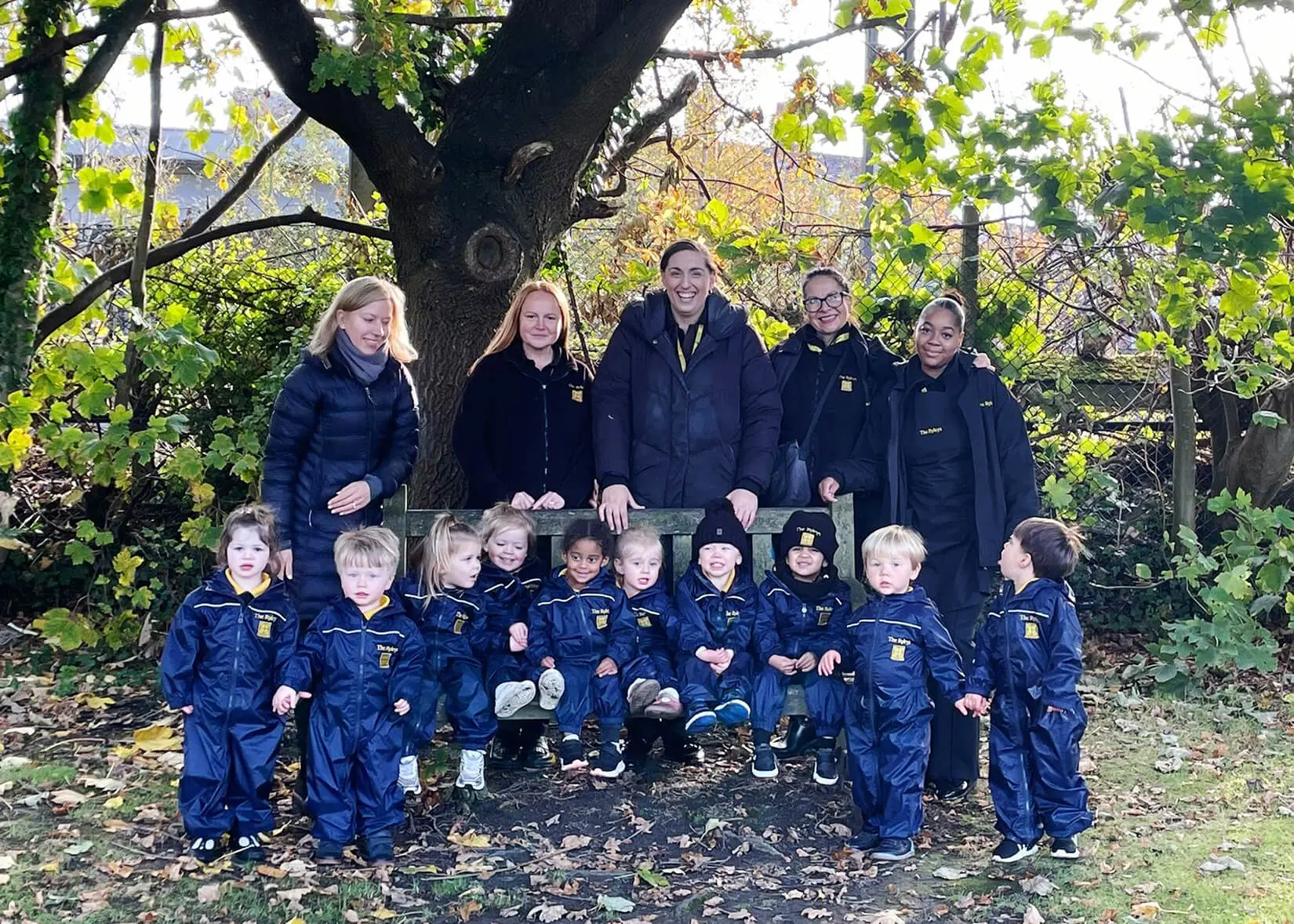 Pre-School pupils from The Ryleys School, a private school in Alderley Edge, enjoy a trip to the park