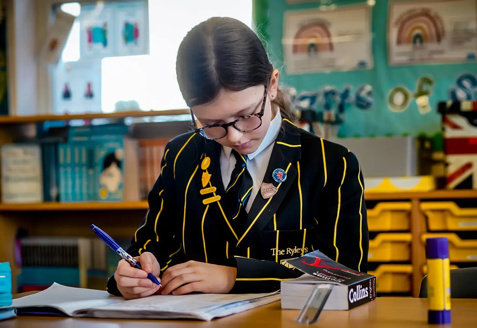 Prep Pupils in class at The Ryleys School, a private school in Alderley Edge, Cheshire