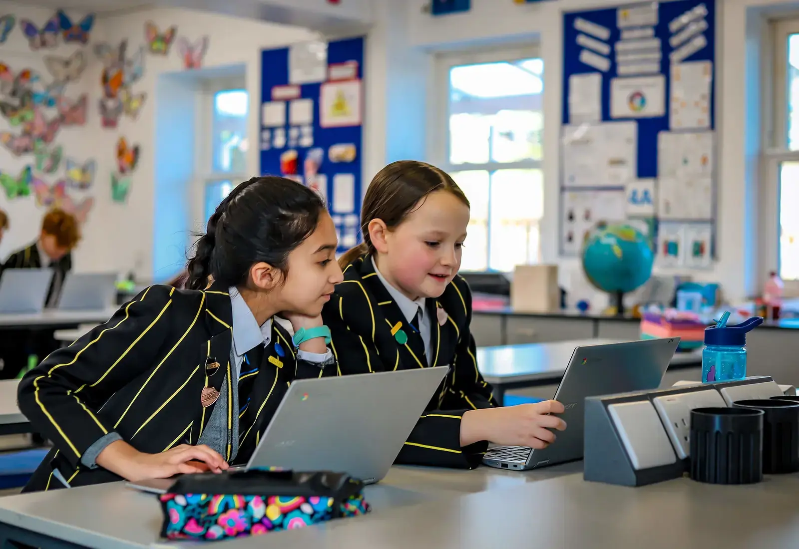 Prep Pupils in class at The Ryleys School, a private school in Alderley Edge, Cheshire