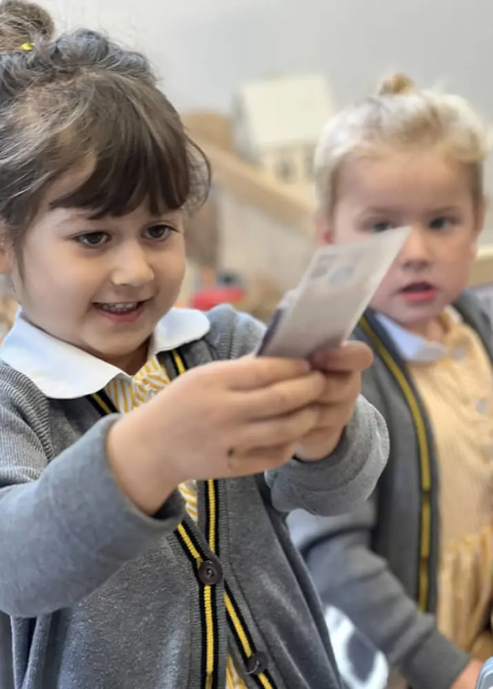 Pupils enjoying role play at The Ryleys School, a private prep school in Cheshire